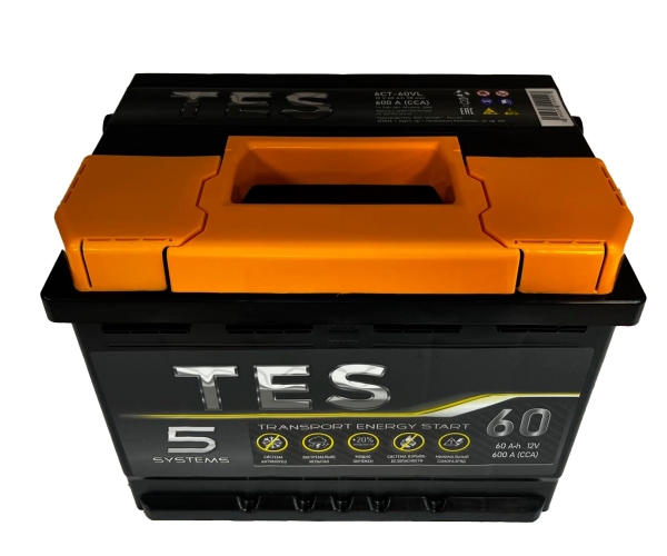 Аккумулятор автомобильный TES 60 Ач VLR (оп) обратная полярность