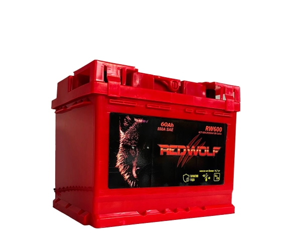 Батарея аккумуляторная REDWOLF RW600 60А/ч 500А обратная полярн. стандартные (Европа) клеммы